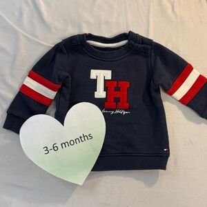 Tommy Hilfiger - Knit Sweatshirt with Red and White Accents